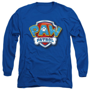 Royal men's long sleeve t-shirt with Paw Patrol 3D Logo graphic