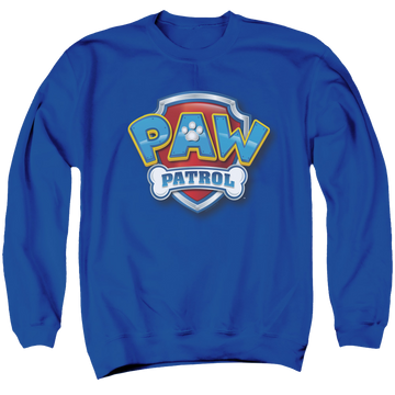 Royal men's crewneck sweatshirt with Paw Patrol 3D Logo graphic