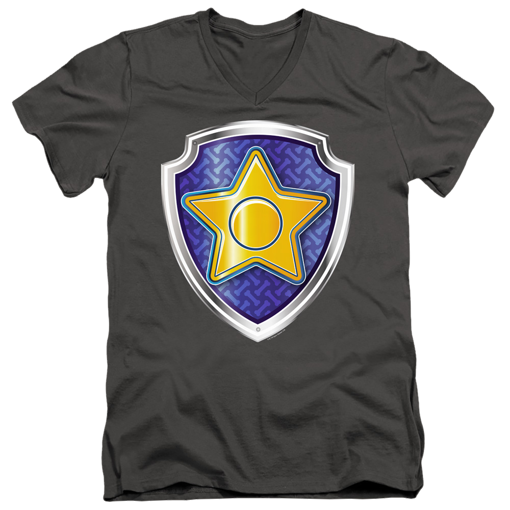 Paw Patrol Chase Badge - Men's V-Neck T-Shirt Men's V-Neck T-Shirt Paw Patrol   