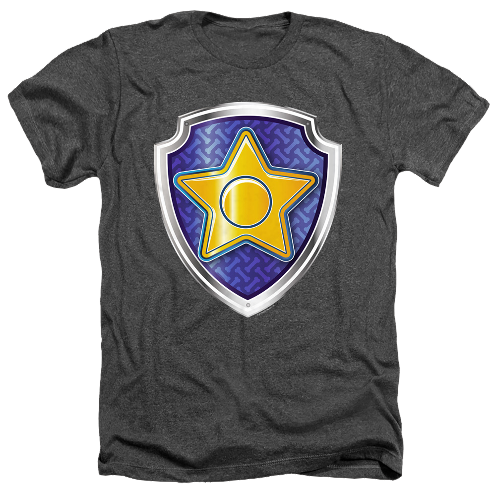 Paw Patrol Chase Badge - Men's Heather T-Shirt Men's Heather T-Shirt Paw Patrol   