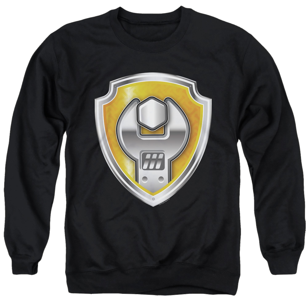 Paw Patrol Rubble Badge - Men's Crewneck Sweatshirt Men's Crewneck Sweatshirt Paw Patrol   