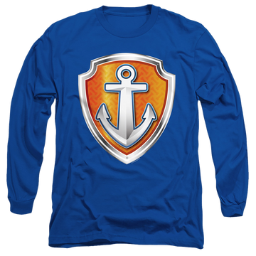 Royal men's long sleeve t-shirt with Paw Patrol Zuma Badge graphic
