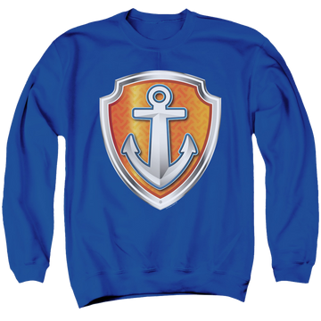 Royal men's crewneck sweatshirt with Paw Patrol Zuma Badge graphic
