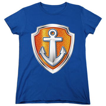 Royal women's t-shirt with Paw Patrol Zuma Badge graphic