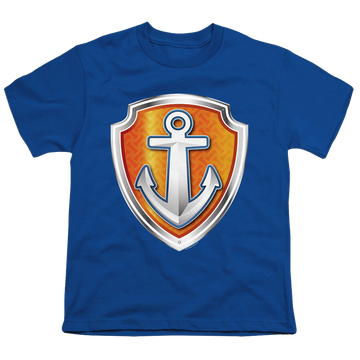Royal youth t-shirt for ages 8 to 12 with Paw Patrol Zuma Badge graphic