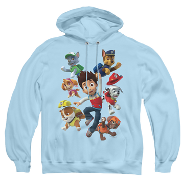 Light blue pullover hoodie with Paw Patrol Ryder’S Pups graphic
