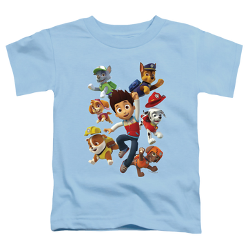 Light blue kid's t-shirt for ages 4 to 7 with Paw Patrol Ryder’S Pups graphic