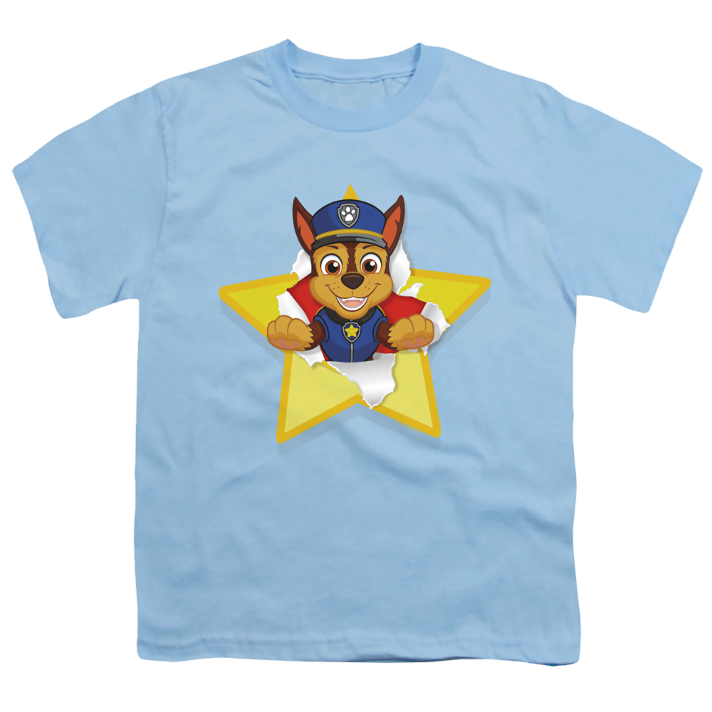 Paw Patrol Chase Torn Star - Youth T-Shirt Youth T-Shirt (Ages 8-12) Paw Patrol   