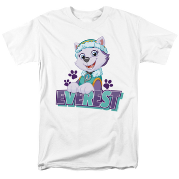 White men's regular fit t-shirt with Paw Patrol Everest graphic