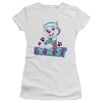 White juniors t-shirt with Paw Patrol Everest graphic