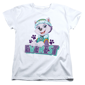 White women's t-shirt with Paw Patrol Everest graphic