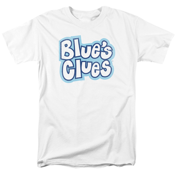 White men's regular fit t-shirt with Blue's Clues Vintage Logo graphic