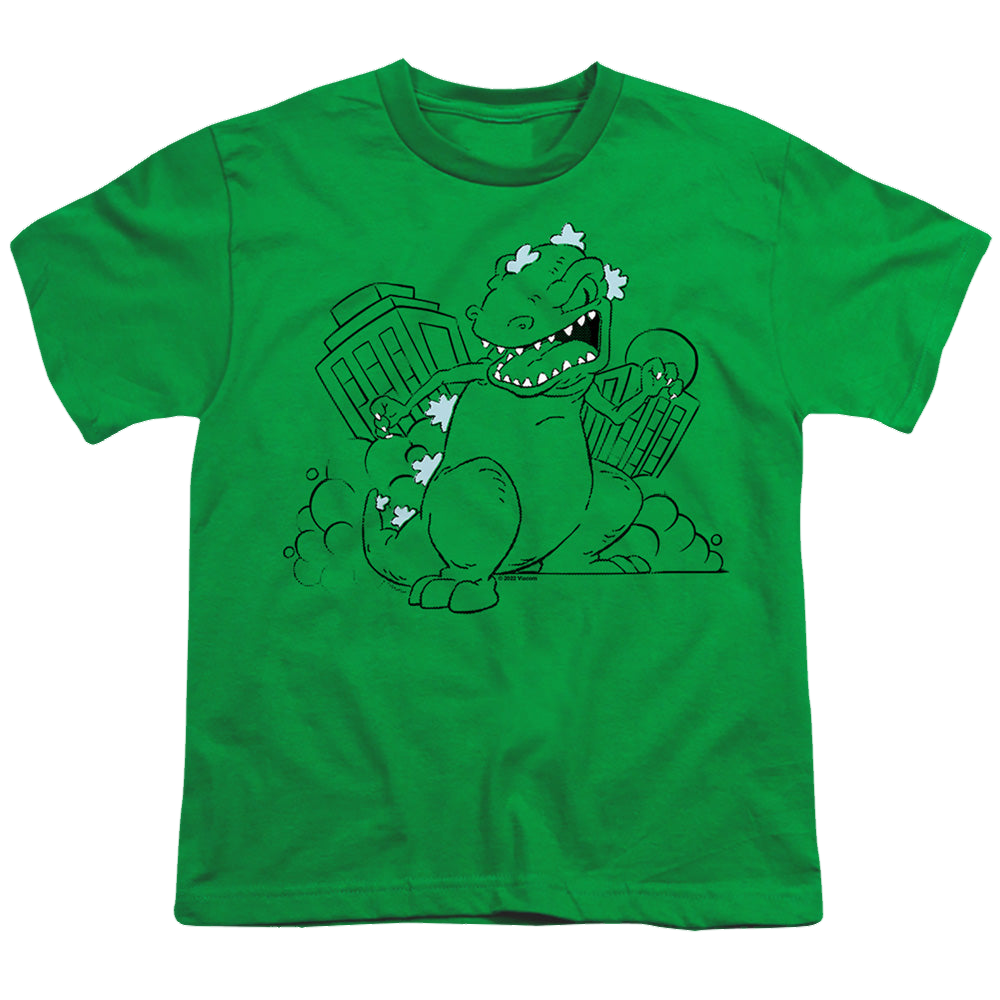 Rugrats Reptar Destroys City - Youth T-Shirt Youth T-Shirt (Ages 8-12) Rugrats   