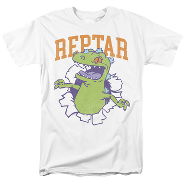 White men's regular fit t-shirt with Rugrats Reptar Shirt Rip graphic