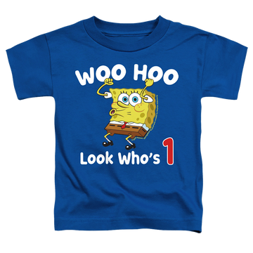 Royal toddler t-shirt with SpongeBob SquarePants Woo Hoo Birthday graphic