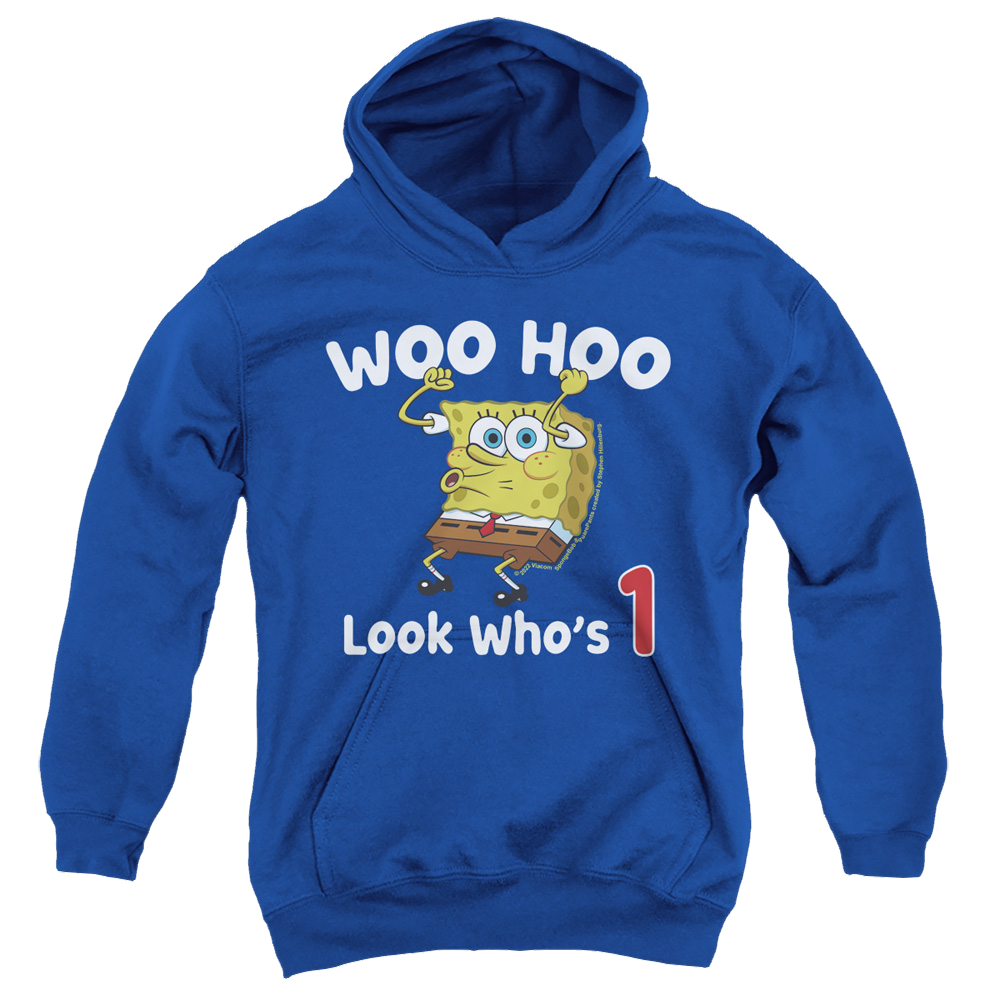 SpongeBob SquarePants Woo Hoo Birthday - Youth Hoodie Youth Hoodie (Ages 8-12) SpongeBob SquarePants   