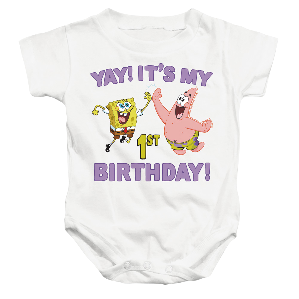 SpongeBob SquarePants Yay Birthday - Baby Bodysuit Baby Bodysuit SpongeBob SquarePants   