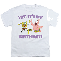 SpongeBob SquarePants Yay Birthday - Youth T-Shirt Youth T-Shirt (Ages 8-12) SpongeBob SquarePants   