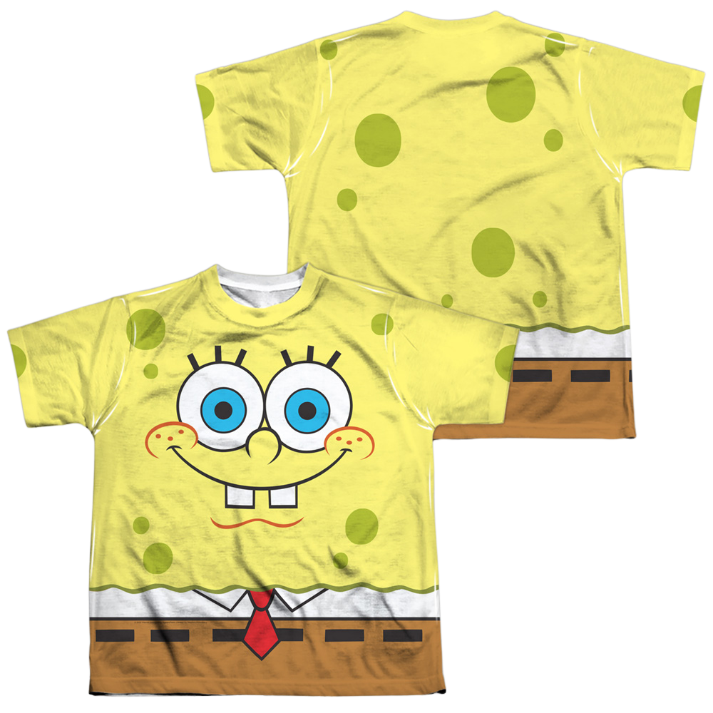 SpongeBob SquarePants Smiling Face - Youth All-Over Print T-Shirt Youth All-Over Print T-Shirt (Ages 8-12) SpongeBob SquarePants   