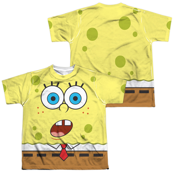 SpongeBob SquarePants Surprise Face youth all-over print t-shirt for ages 8 to 12
