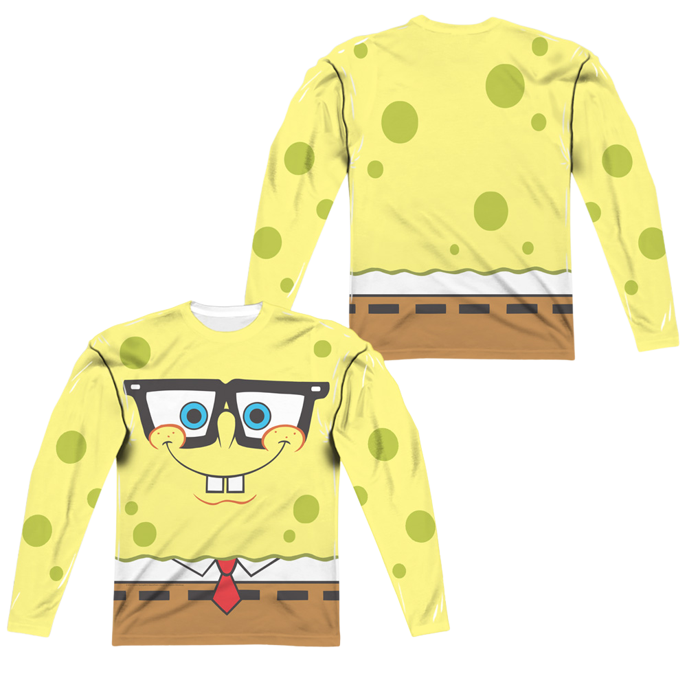 SpongeBob SquarePants Nerd Face - Men's All-Over Print Long Sleeve Men's All-Over Print Long Sleeve SpongeBob SquarePants   