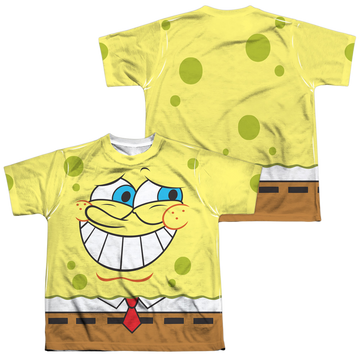 SpongeBob SquarePants Guilty Face youth all-over print t-shirt for ages 8 to 12