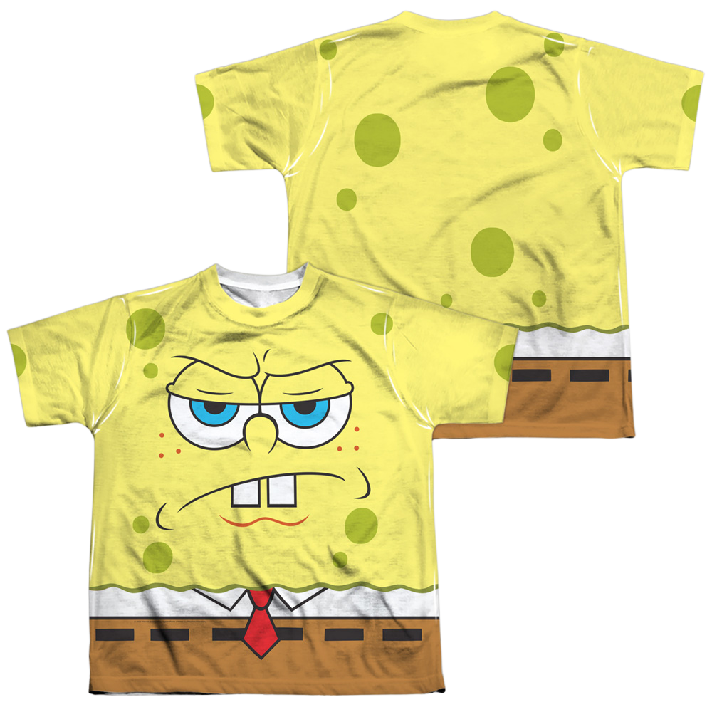 SpongeBob SquarePants Angry Face - Youth All-Over Print T-Shirt Youth All-Over Print T-Shirt (Ages 8-12) SpongeBob SquarePants   