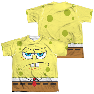 SpongeBob SquarePants Angry Face youth all-over print t-shirt for ages 8 to 12