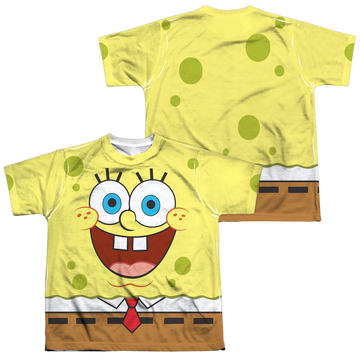 SpongeBob SquarePants Goofy Face youth all-over print t-shirt for ages 8 to 12