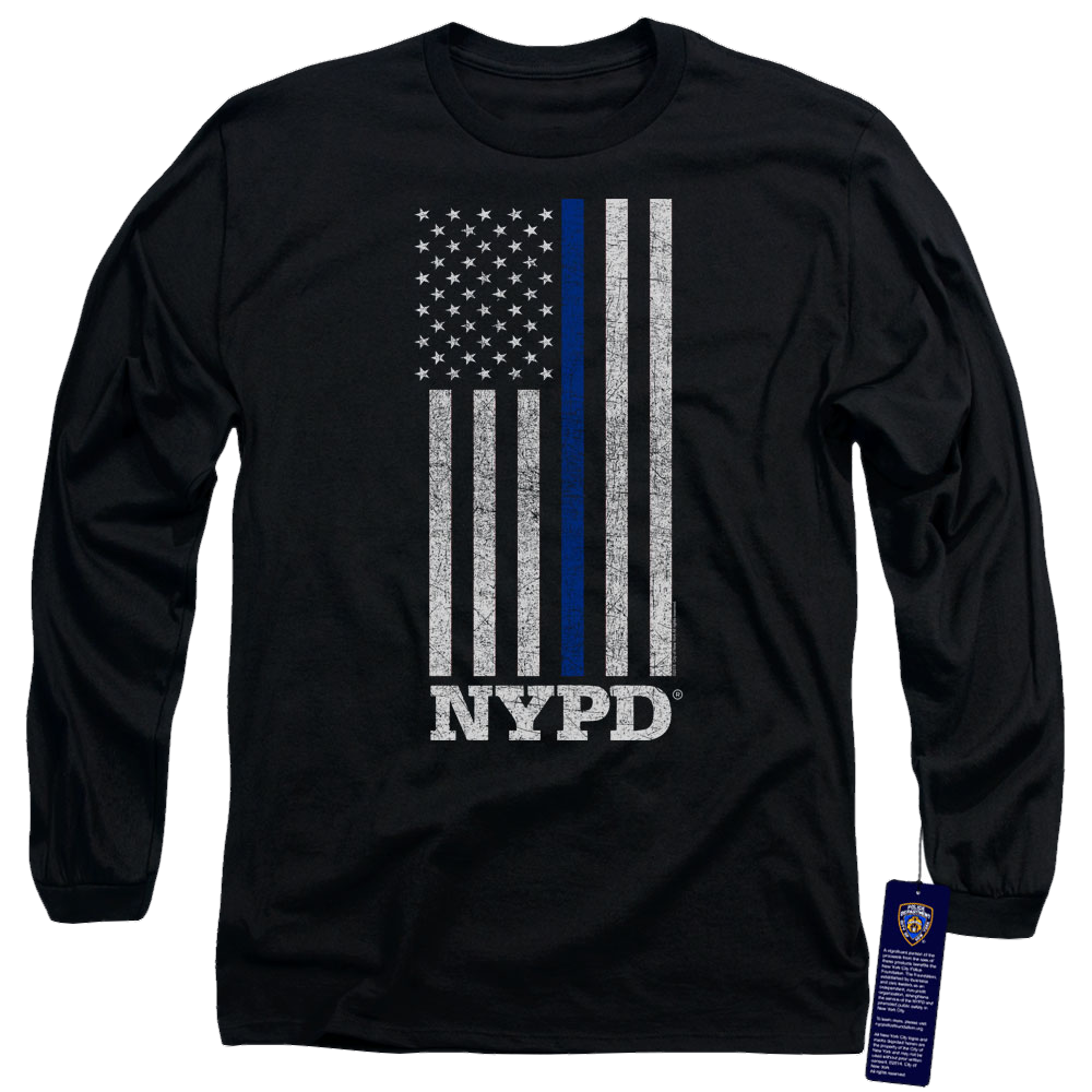 New York City Thin Blue Line Men's Long Sleeve T-Shirt Men's Long Sleeve T-Shirt New York City   