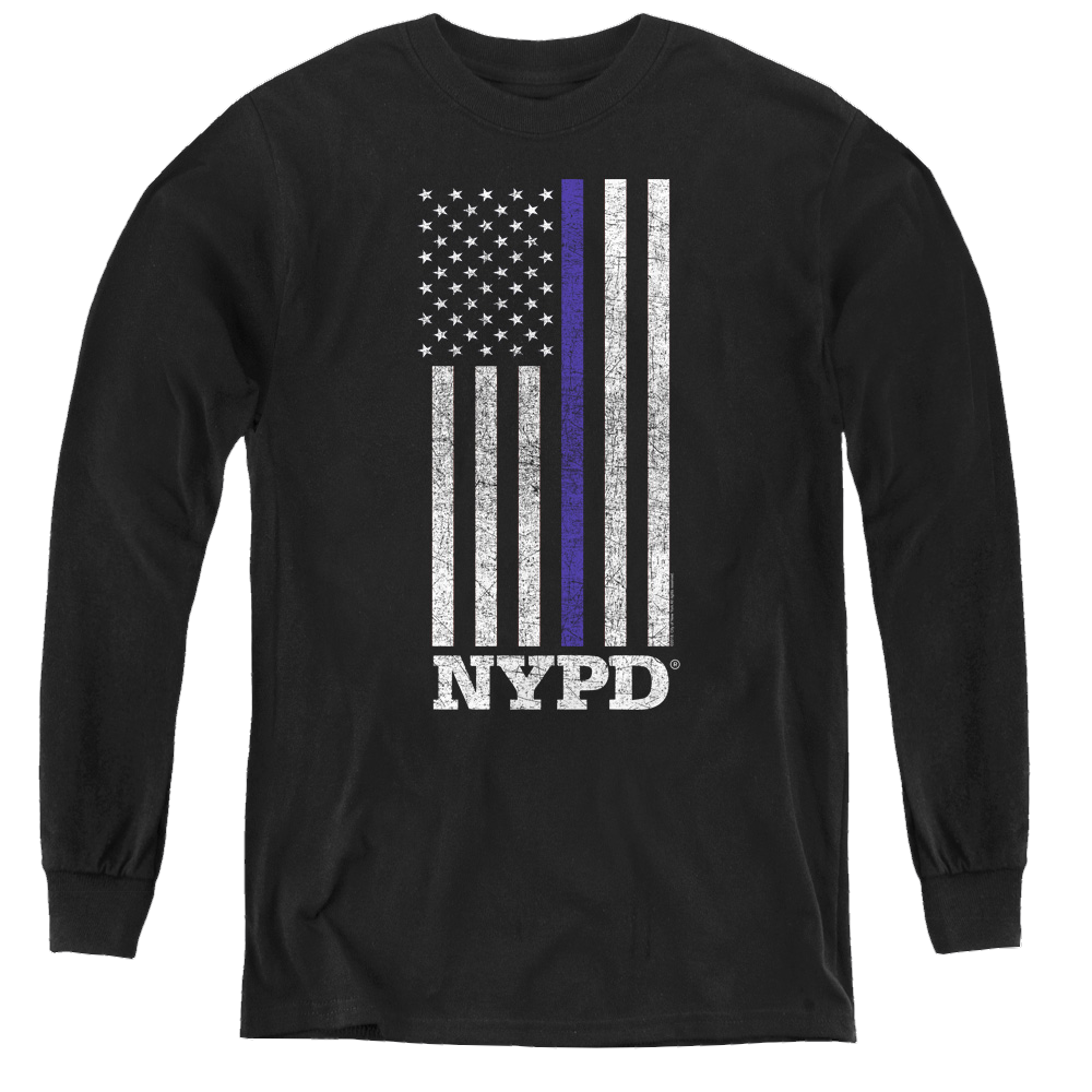 Nyc Thin Blue Line - Youth Long Sleeve T-Shirt Youth Long Sleeve T-Shirt New York City   