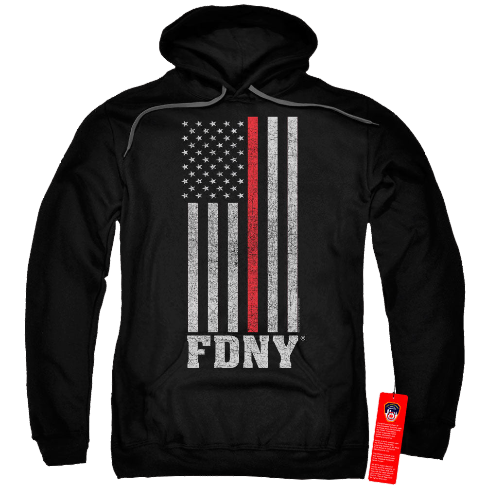 NYC Thin Red Line - Pullover Hoodie Pullover Hoodie New York City   