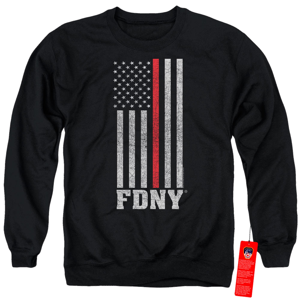 NYC Thin Red Line - Men's Crewneck Sweatshirt Men's Crewneck Sweatshirt New York City   