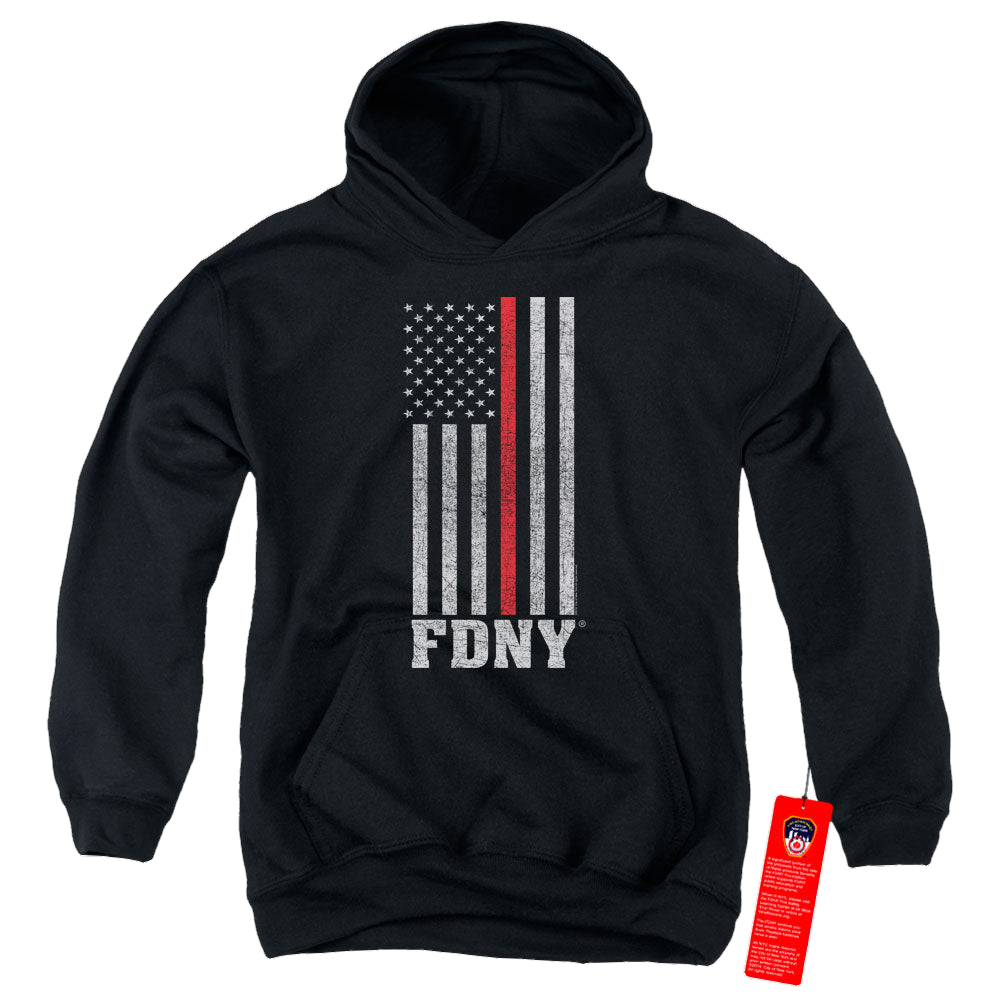 NYC Thin Red Line - Youth Hoodie Youth Hoodie (Ages 8-12) New York City   