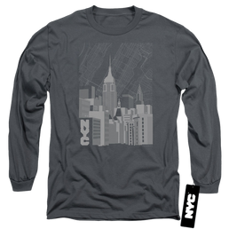 New York City Manhattan Monochrome Men's Long Sleeve T-Shirt Men's Long Sleeve T-Shirt New York City   