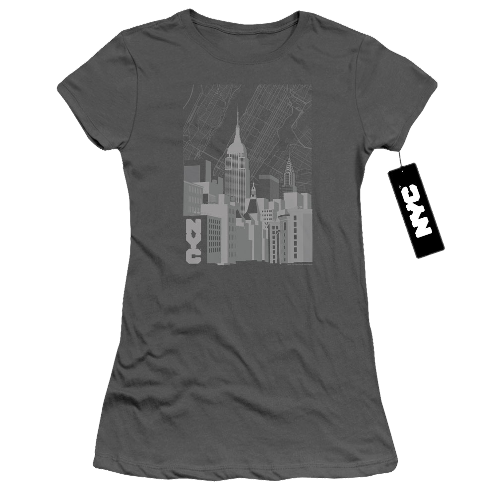 New York City Manhattan Monochrome Juniors T-Shirt Juniors T-Shirt New York City   