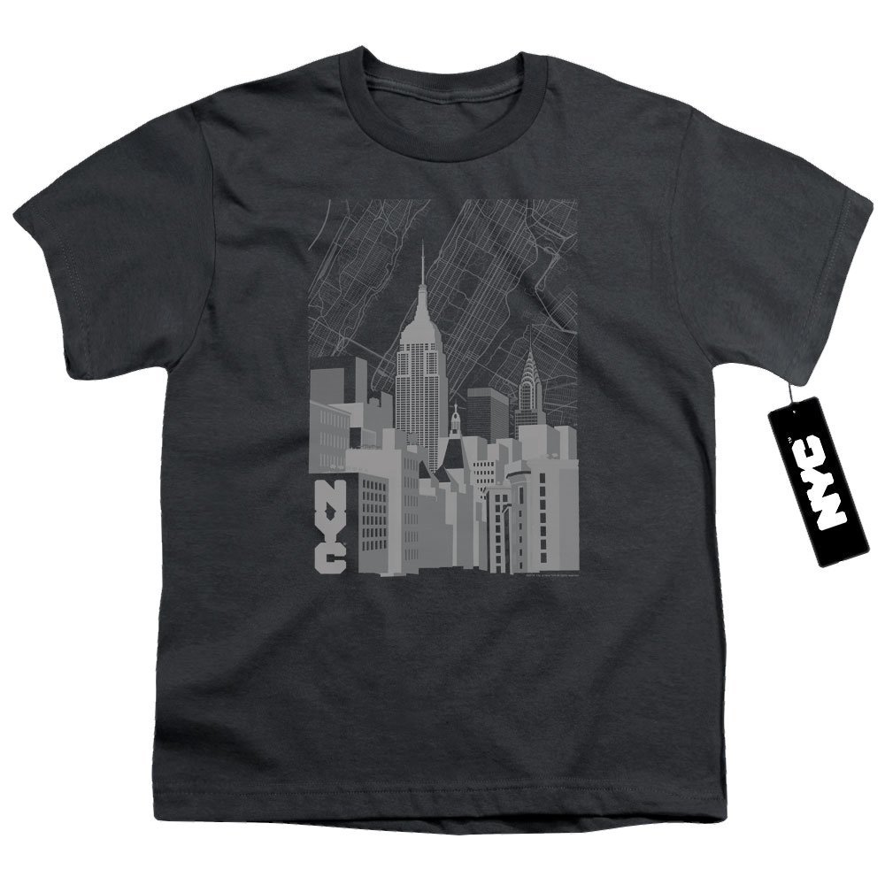 New York City Manhattan Monochrome Youth T-Shirt (Ages 8-12) Youth T-Shirt (Ages 8-12) New York City   