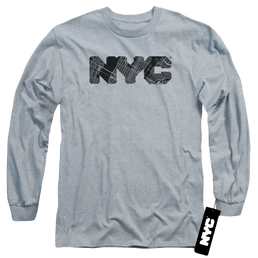 NYC Nyc Map Fill - Men's Long Sleeve T-Shirt Men's Long Sleeve T-Shirt New York City   