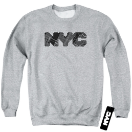 NYC Nyc Map Fill - Men's Crewneck Sweatshirt Men's Crewneck Sweatshirt New York City   