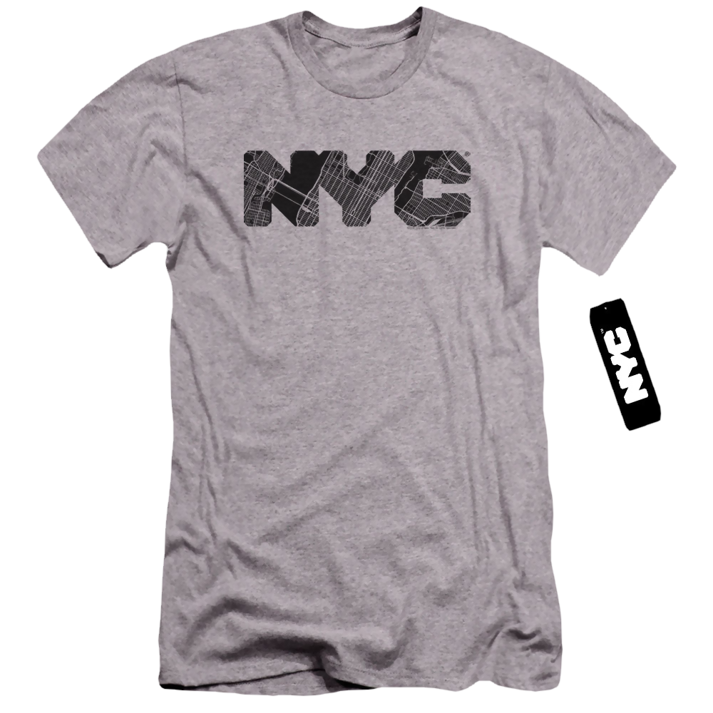 NYC Nyc Map Fill - Men's Premium Slim Fit T-Shirt Men's Premium Slim Fit T-Shirt New York City   