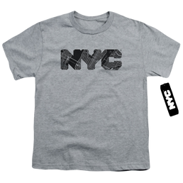 NYC Nyc Map Fill - Youth T-Shirt Youth T-Shirt (Ages 8-12) New York City   