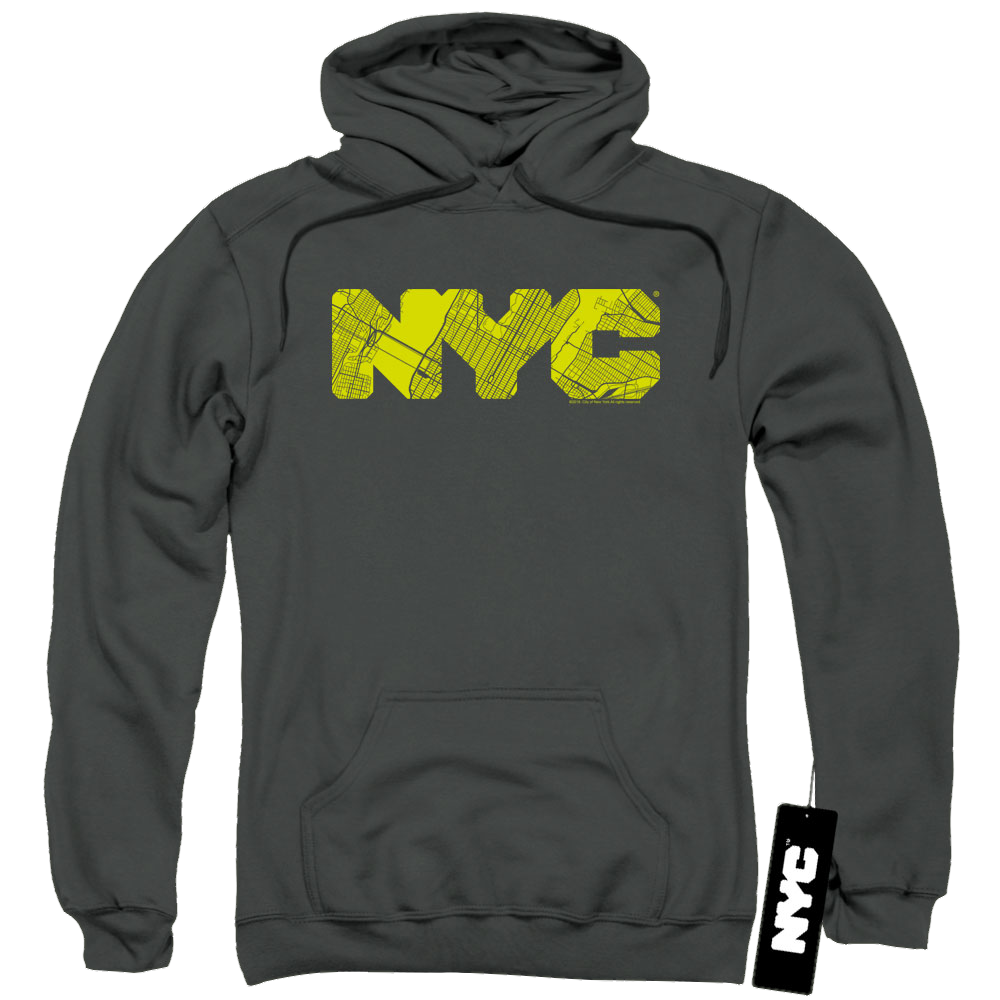 New York City Nyc Map Fill Pullover Hoodie Pullover Hoodie New York City   