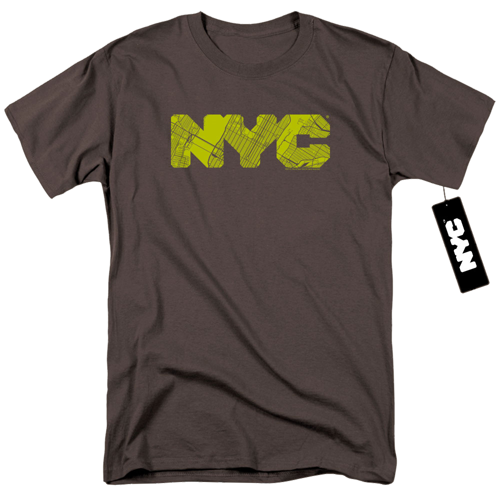 Nyc Nyc Map Fill - Men's Regular Fit T-Shirt Men's Regular Fit T-Shirt New York City   