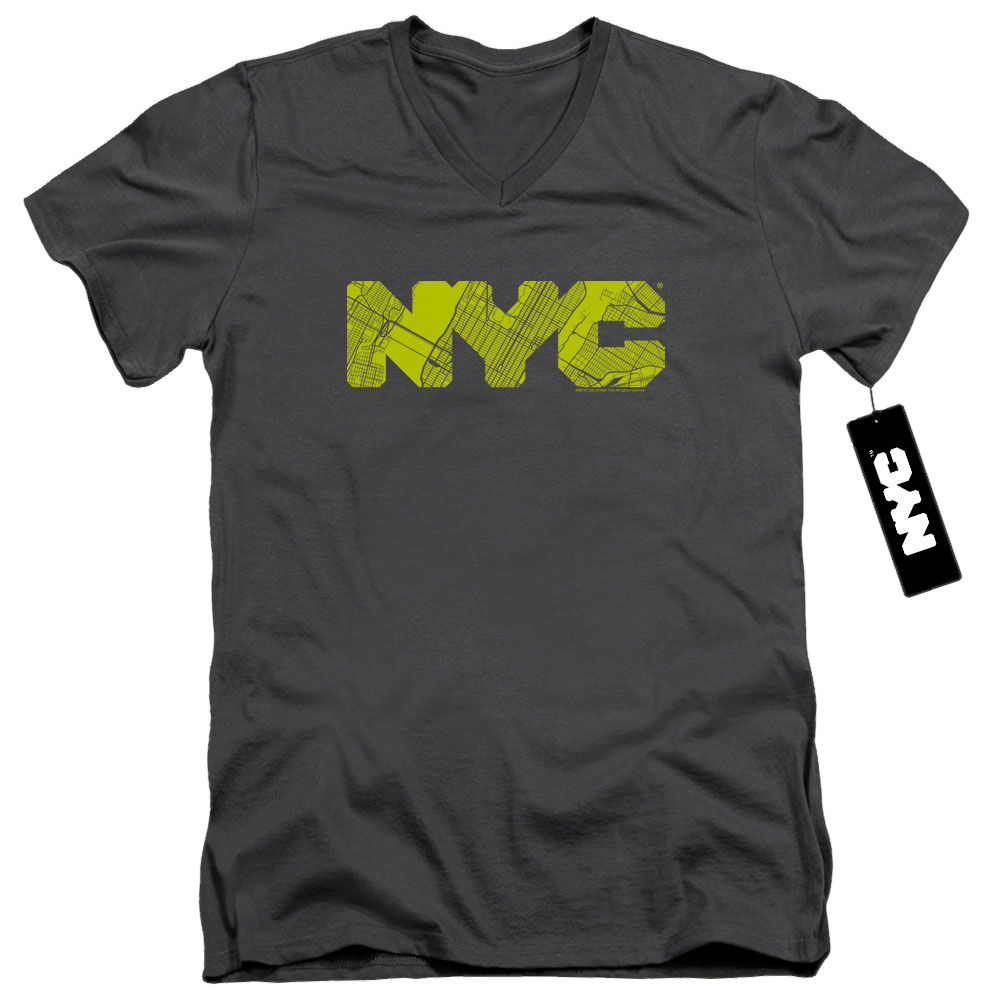 NYC Nyc Map Fill - Men's V-Neck T-Shirt Men's V-Neck T-Shirt New York City   