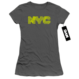 Nyc Nyc Map Fill - Juniors T-Shirt Juniors T-Shirt New York City   
