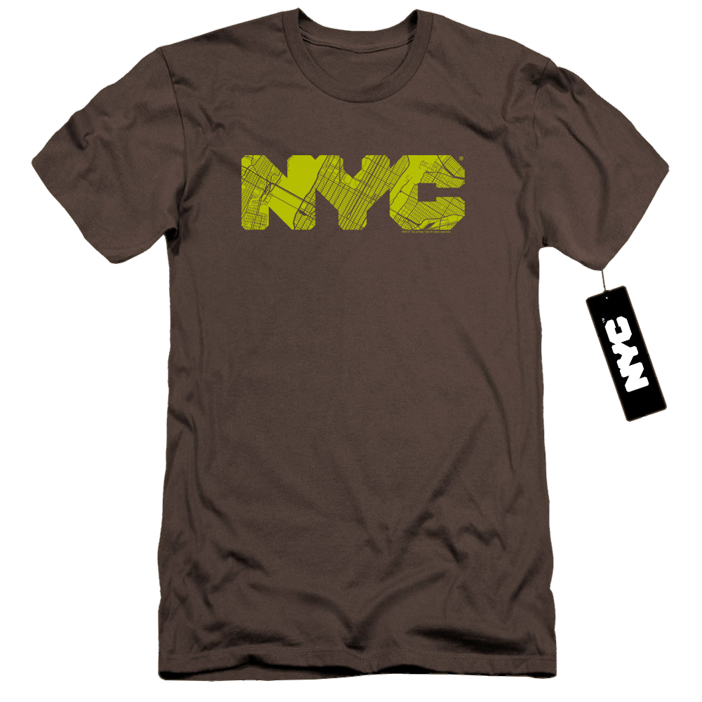 NYC Nyc Map Fill - Men's Premium Slim Fit T-Shirt Men's Premium Slim Fit T-Shirt New York City   