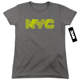 New York City Nyc Map Fill Women's T-Shirt Women's T-Shirt New York City   