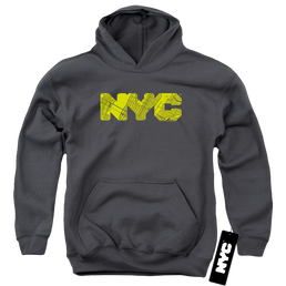 NYC Nyc Map Fill - Youth Hoodie Youth Hoodie (Ages 8-12) New York City   