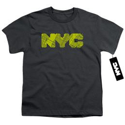 NYC Nyc Map Fill - Youth T-Shirt Youth T-Shirt (Ages 8-12) New York City   