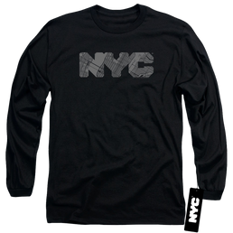 NYC Nyc Map Fill - Men's Long Sleeve T-Shirt Men's Long Sleeve T-Shirt New York City   